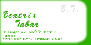 beatrix tabar business card